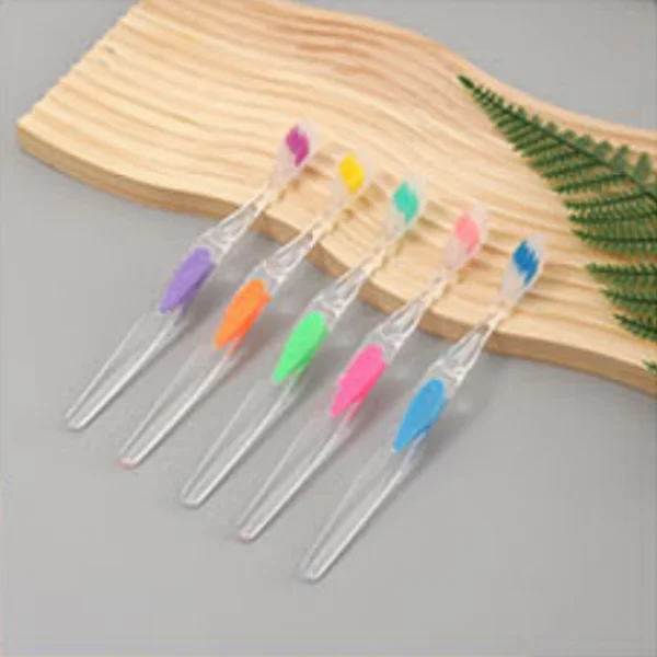 Crystal Clear Transparent Cushion Grip Toothbrush